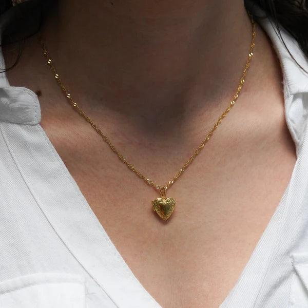 Best Friend Heart Locket Necklace