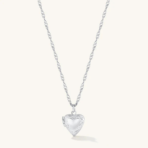 Best Friend Heart Locket Necklace