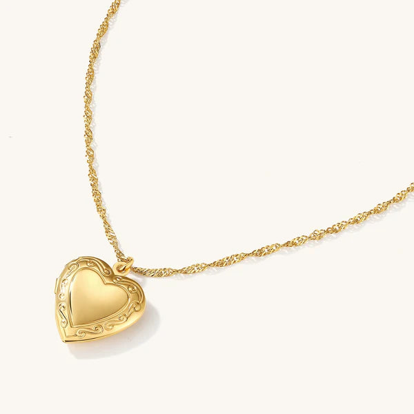 Best Friend Heart Locket Necklace