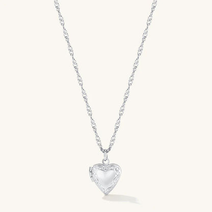 Best Friend Heart Locket Necklace