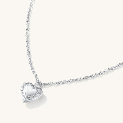 Best Friend Heart Locket Necklace